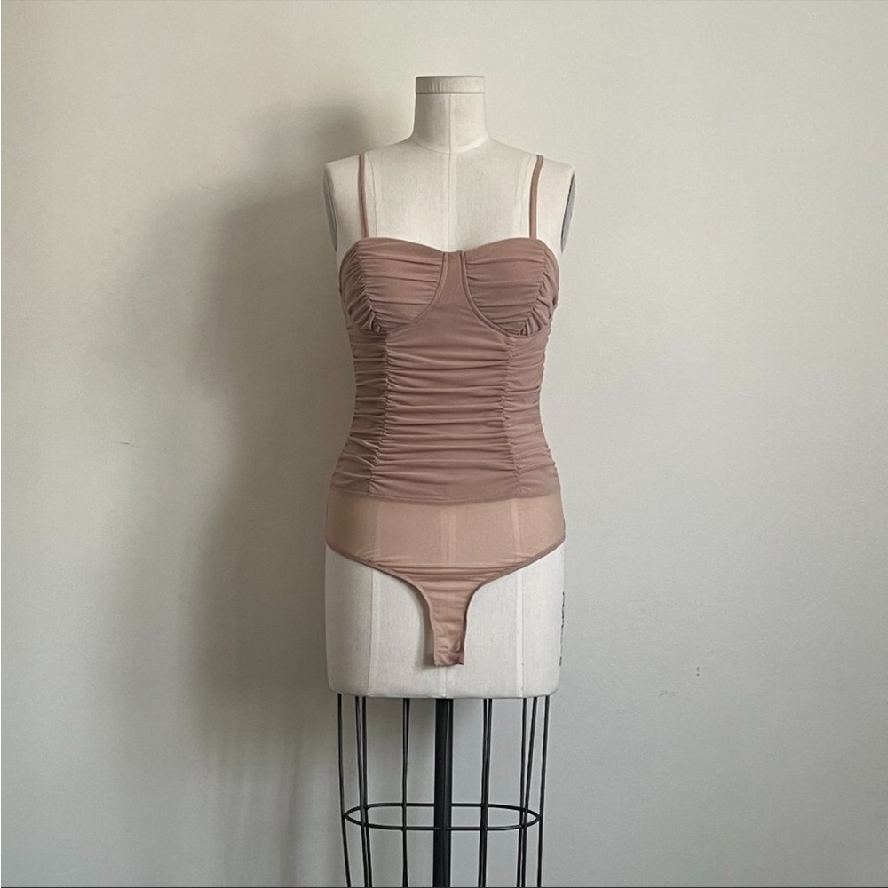 EUC Stretch Mesh Shirred Bodysuit